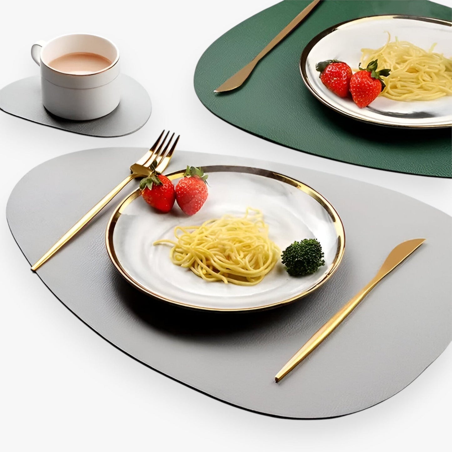 koadclo | Table Mats - Reversible Faux Leather Dining Set