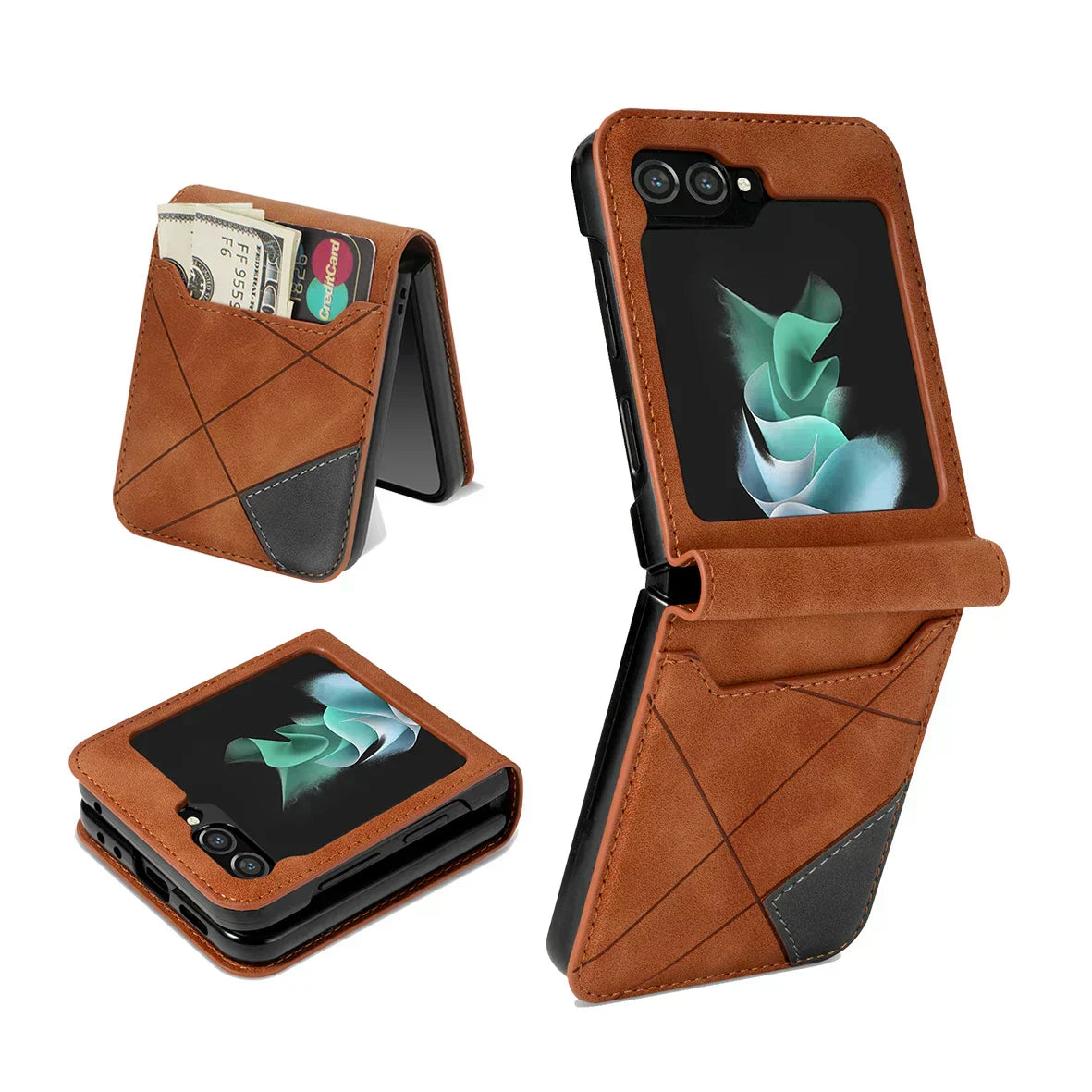 koadclo | Leather Wallet Case for Samsung Galaxy Z Flip Series – Premium Phone Cover with Card Slots