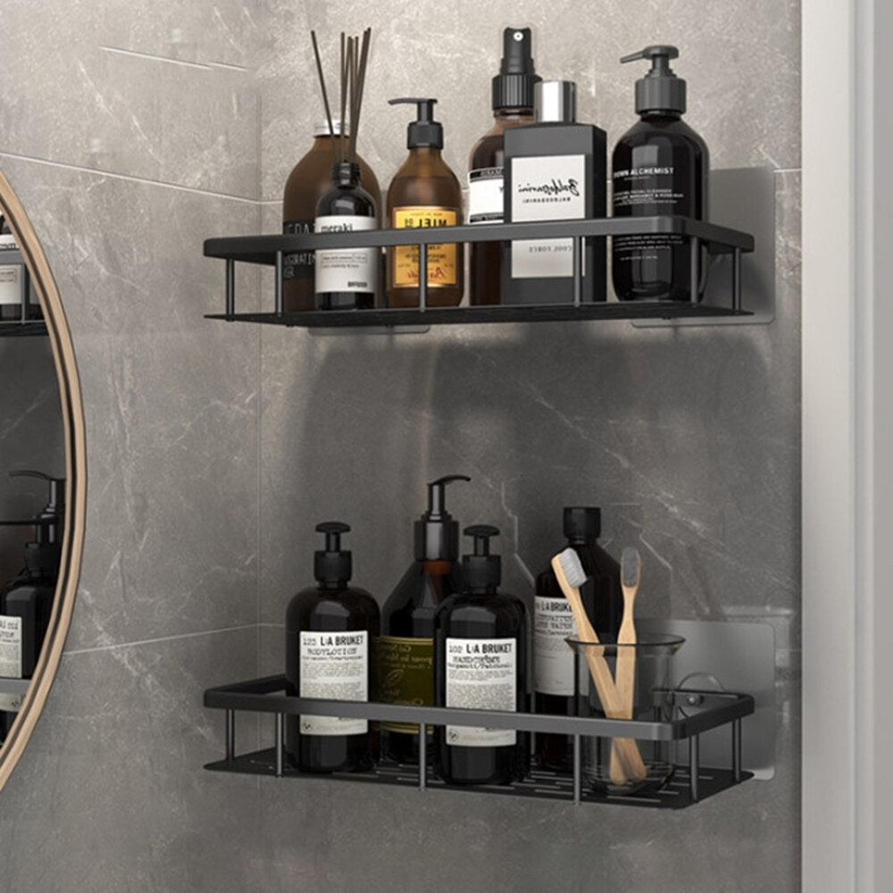 Koadclo | Metal Suction Cup Bathroom Shelves – No-Drill Rustproof Storage Rack for Shower