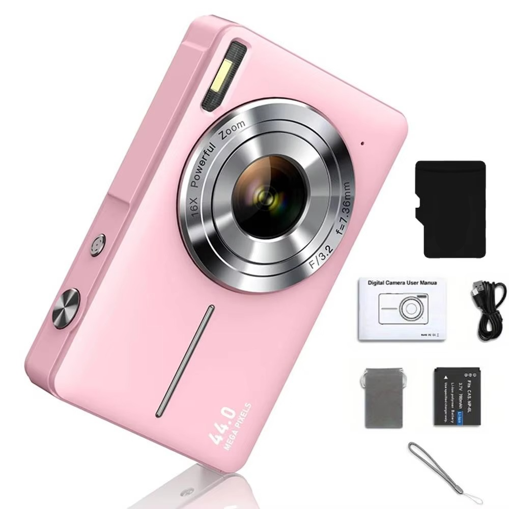 Koadclo | High-Resolution Kids' Digital Camera - 1080P HD, 44MP with 16X Zoom