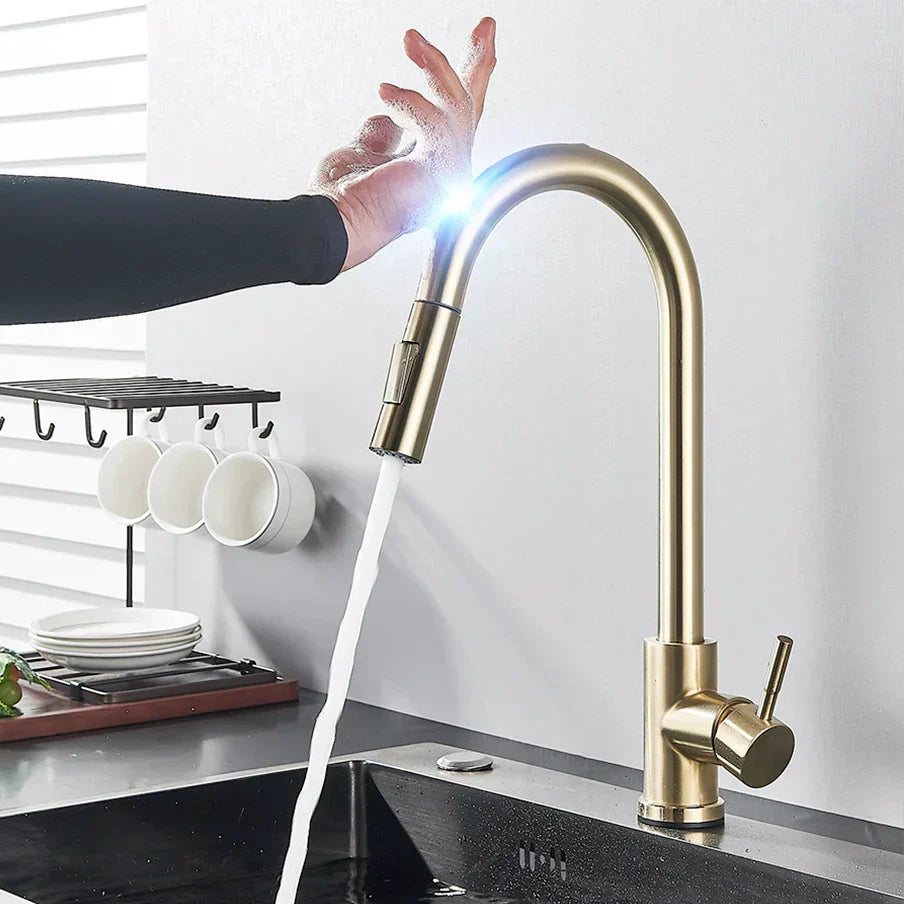 koadclo | Kitchen Tap with Touch Sensor and Pull Out Spray