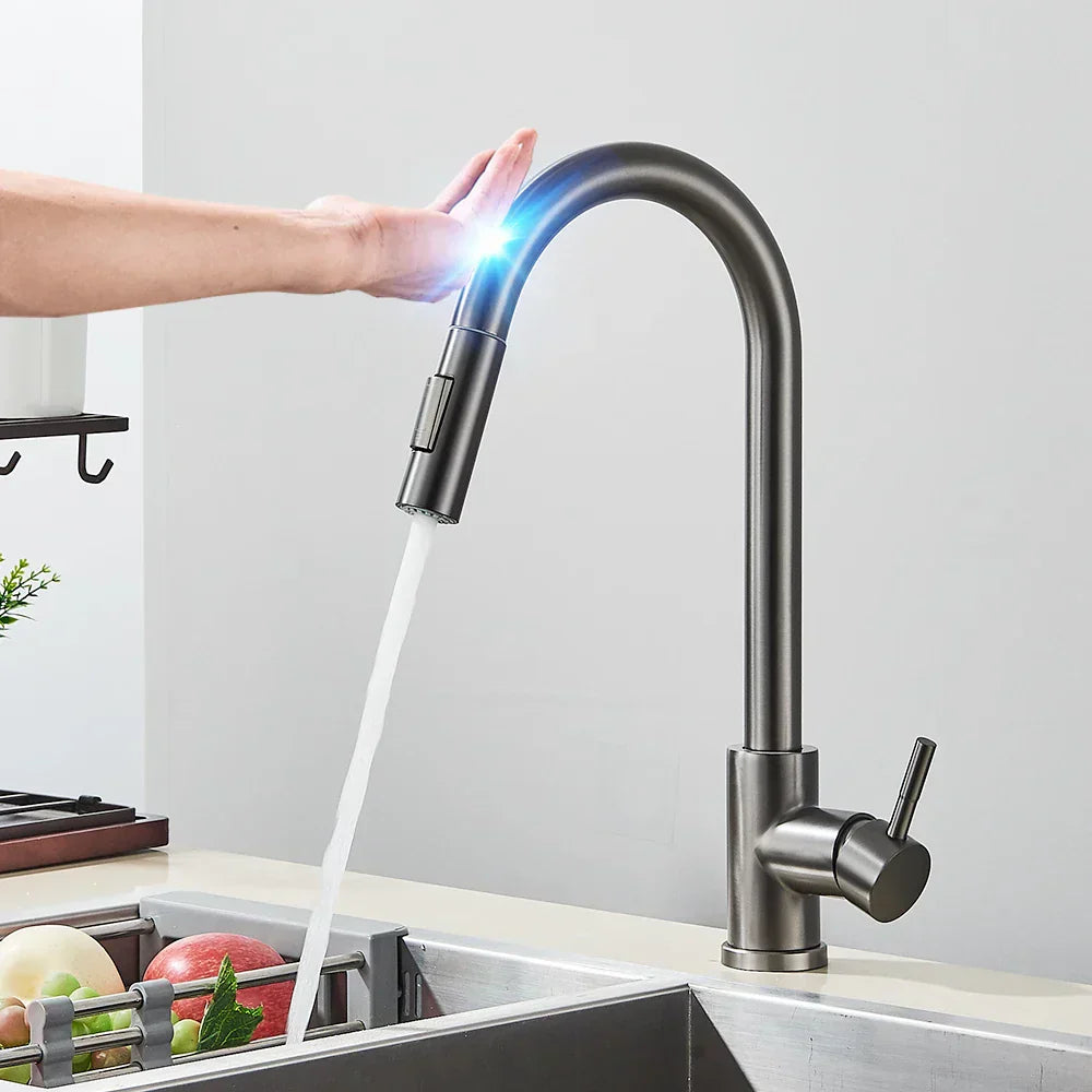 koadclo | Kitchen Tap with Touch Sensor and Pull Out Spray