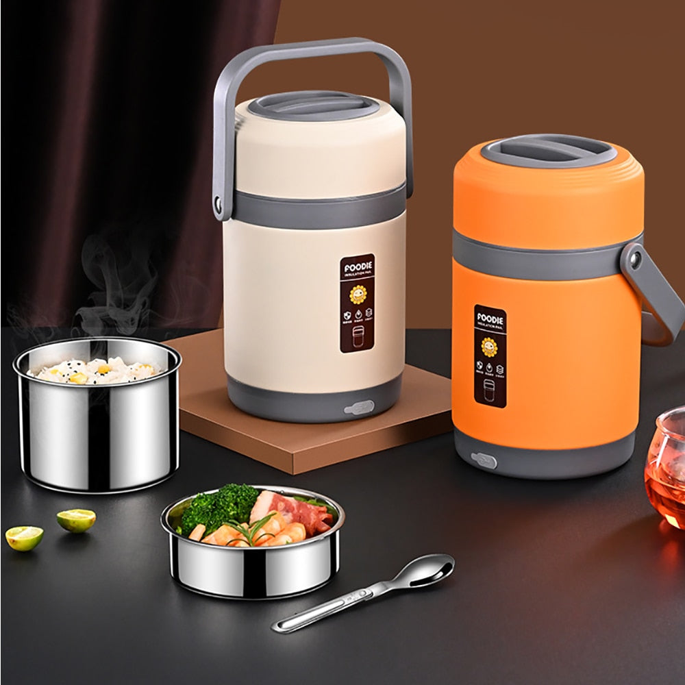 koadclo | USB Heated Lunch Box – 304 Stainless Steel Portable Food Warmer for Work & Travel