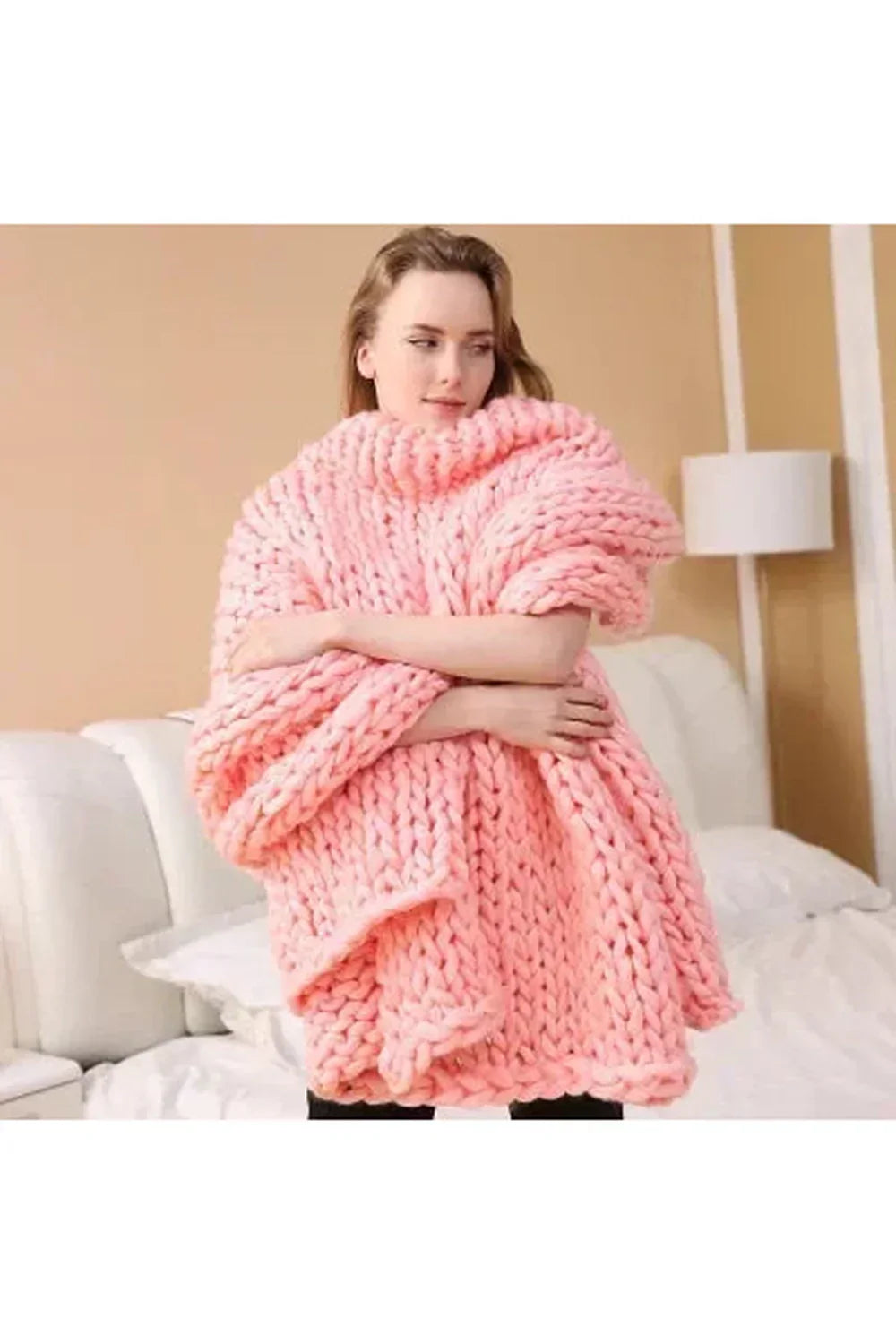Koadclo | Cozy Knit Chunky Blanket – Thick Handmade Throw for Couch & Bed