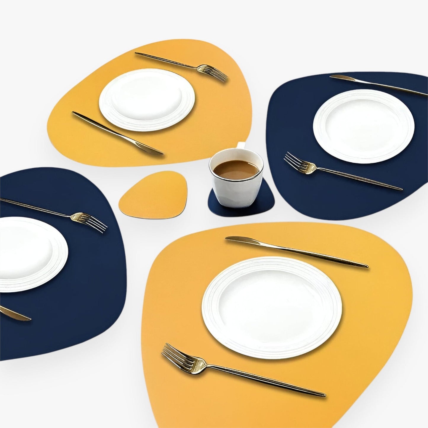 koadclo | Table Mats - Reversible Faux Leather Dining Set