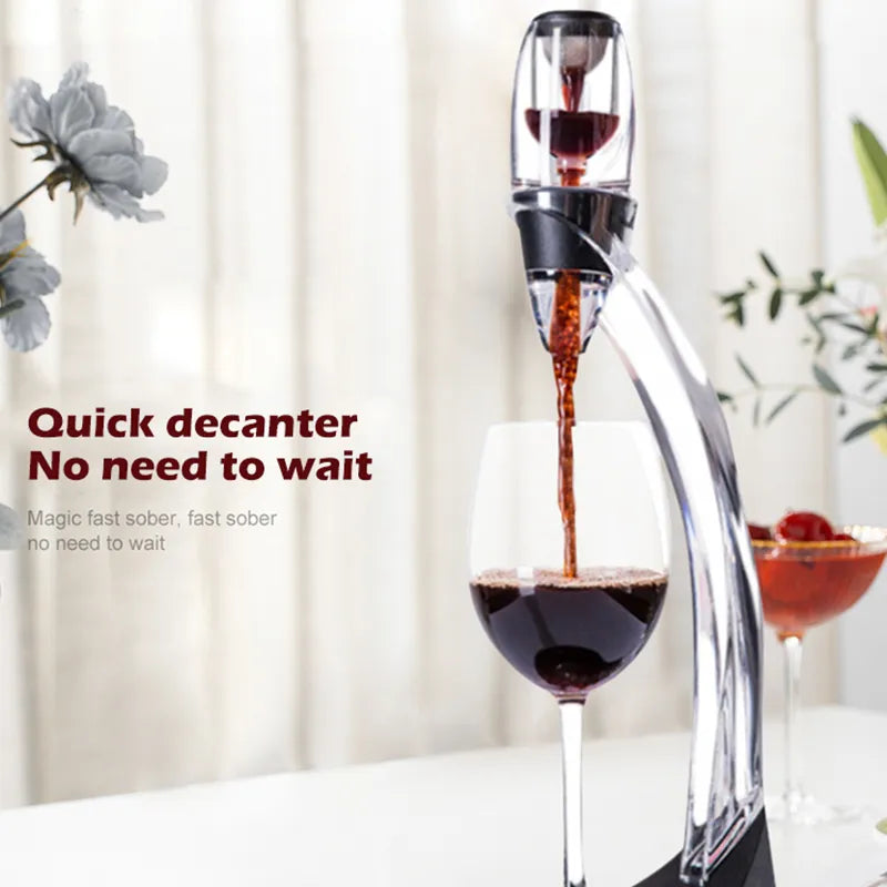 koadclo | Wine Aerator & Decanter Set – Pourer with Filters, Aerator Sieve & Stand Diffuser for Dining Room Bar