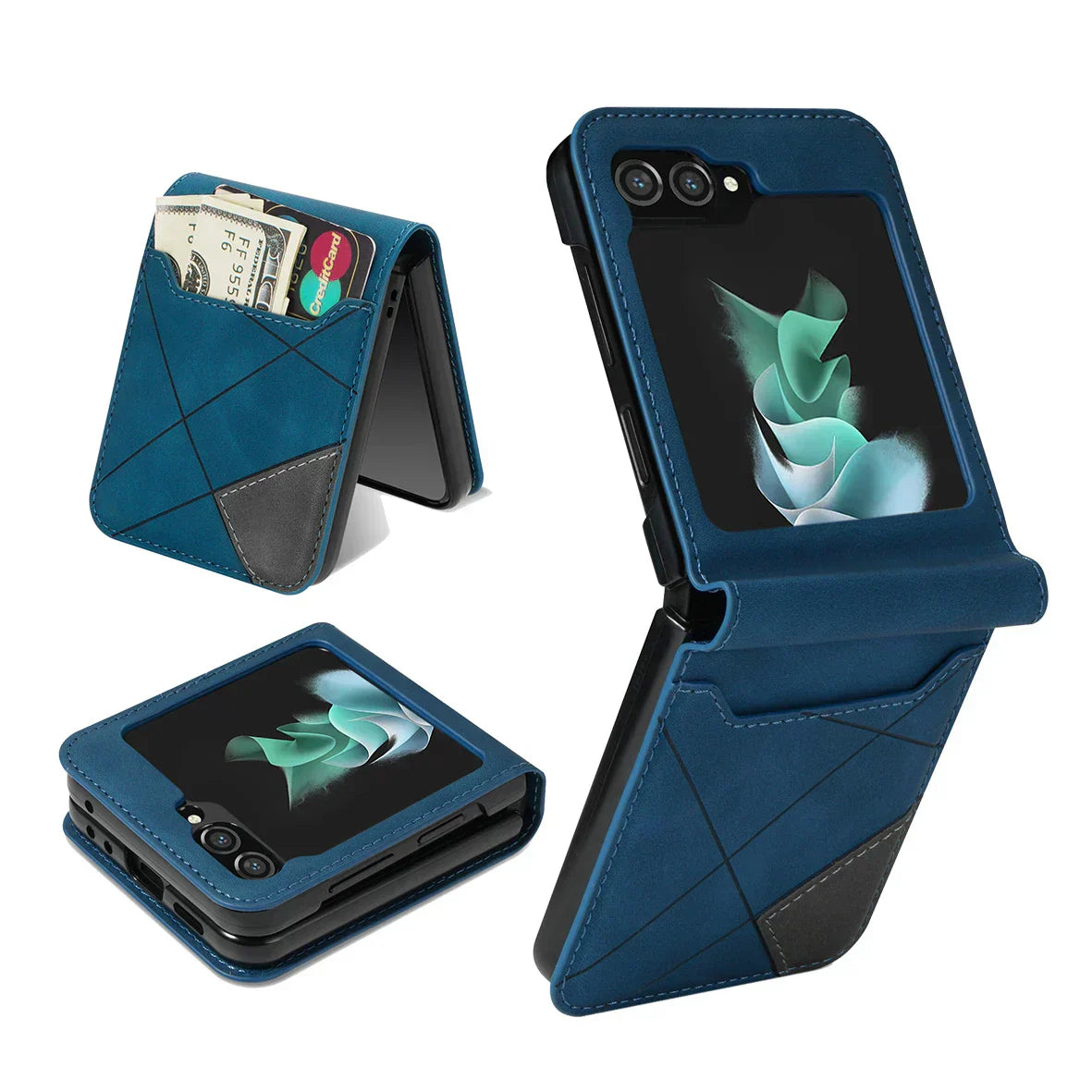 Amtn Club | Leather Wallet Case for Samsung Galaxy Z Flip Series – Premium Phone Cover with Card Slots