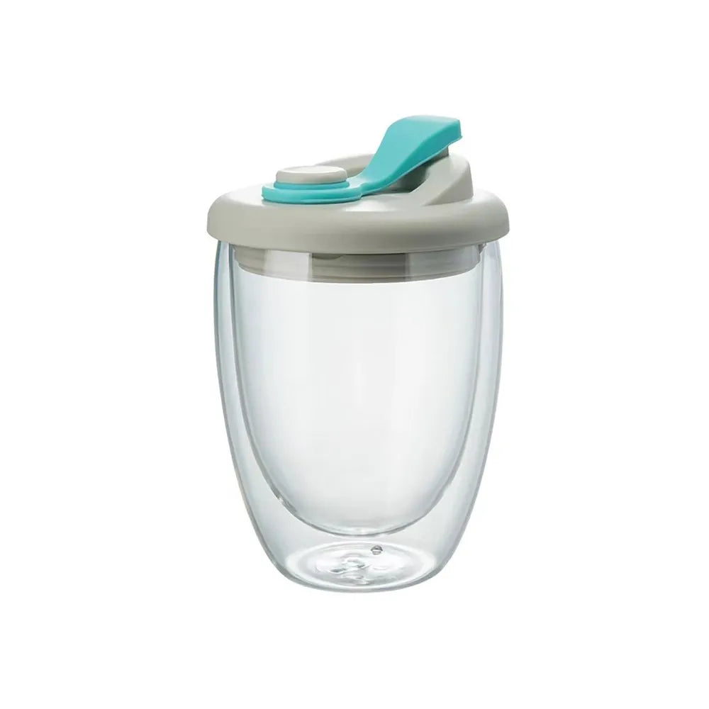 Koadclo | Leak-Proof Double Wall Glass Transparent Mug