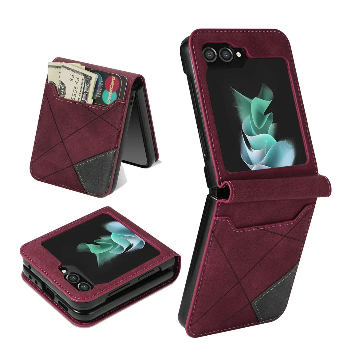 koadclo | Leather Wallet Case for Samsung Galaxy Z Flip Series – Premium Phone Cover with Card Slots