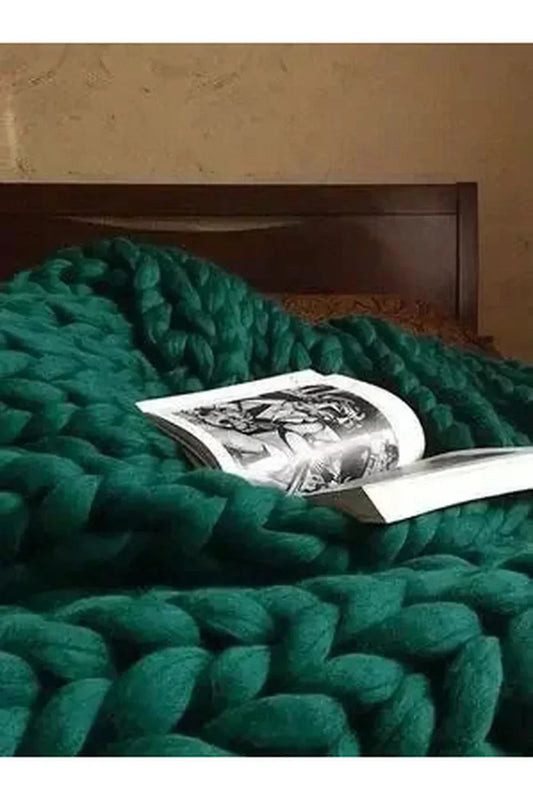 Koadclo | Cozy Knit Chunky Blanket – Thick Handmade Throw for Couch & Bed