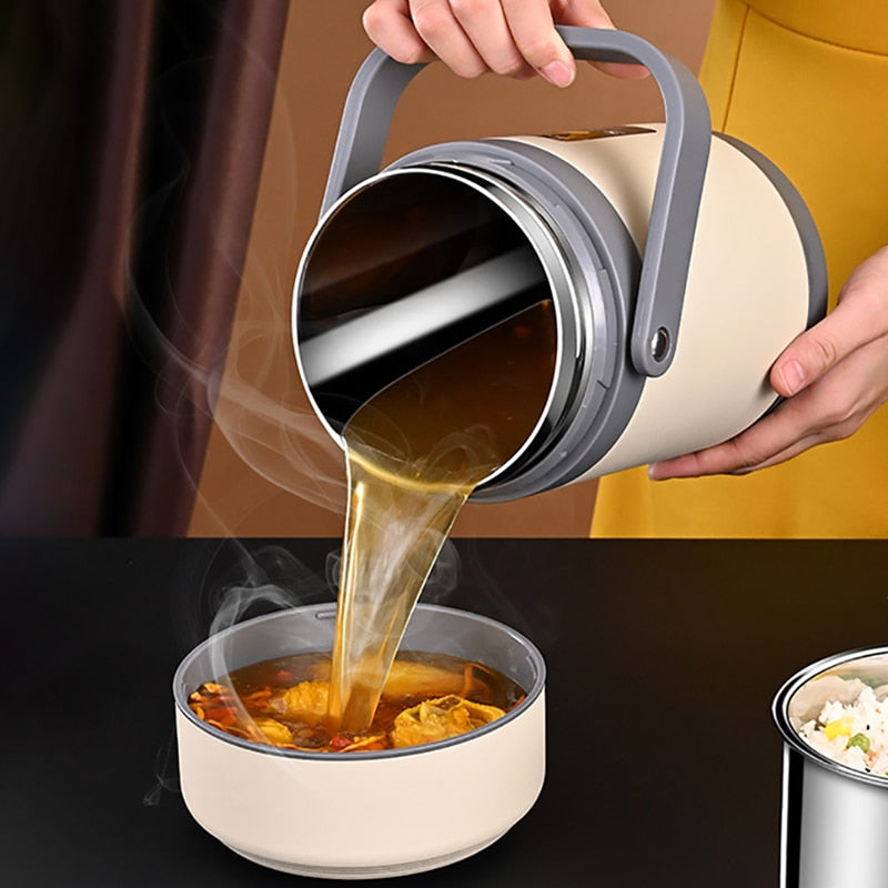 Amtn Club | USB Heated Lunch Box – 304 Stainless Steel Portable Food Warmer for Work & Travel