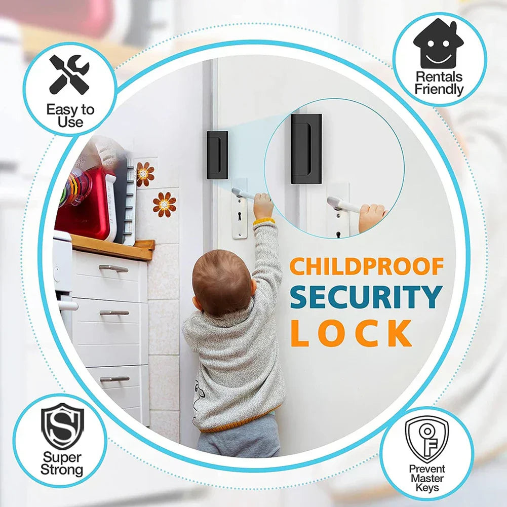 koadclo | Anti-Theft Childproof Door Safety Latch – Secure Lock for Kids Safety