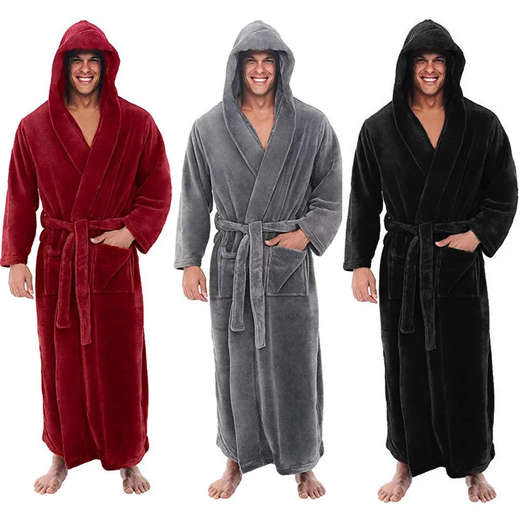 koadclo | HoodedChill – Cozy Bathrobe for Men – Soft Cotton Robe with Hood