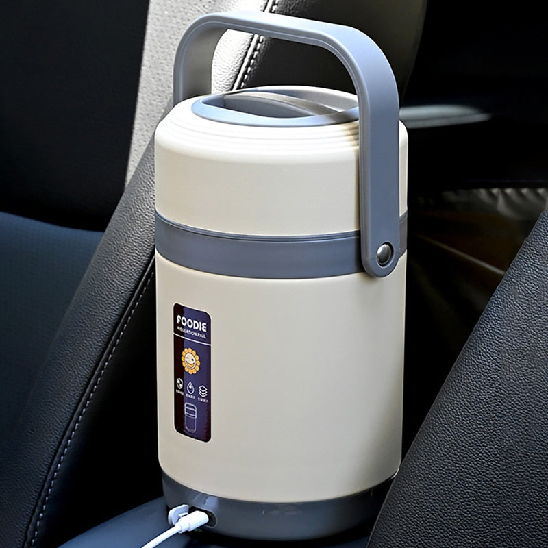 koadclo | USB Heated Lunch Box – 304 Stainless Steel Portable Food Warmer for Work & Travel