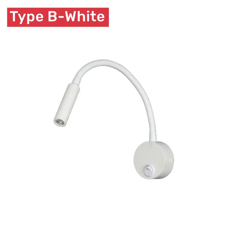 Koadclo | Modern Flexible LED Reading Wall Lamp with Switch - 1W/3W