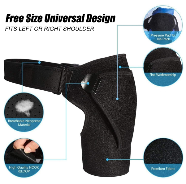 Koadclo | Shoulder Support Compression Sleeve – Alleviates Pain, Dislocations & Injuries