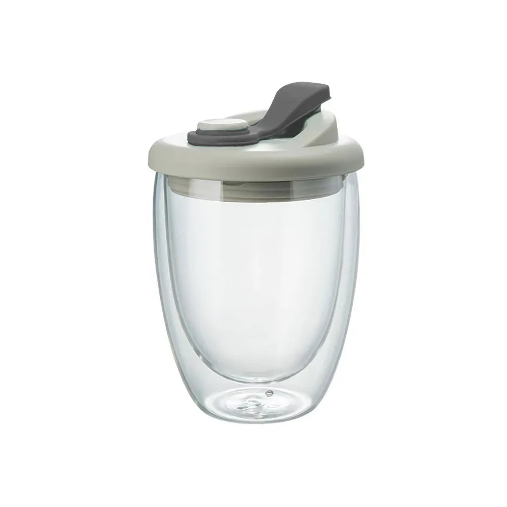 Koadclo | Leak-Proof Double Wall Glass Transparent Mug