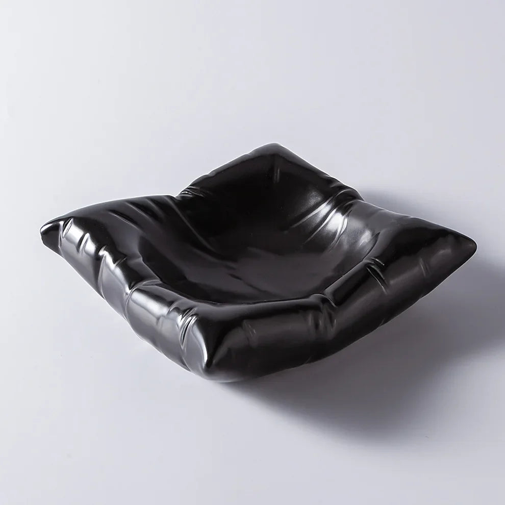 Koadclo | Ceramic Artistic Pillow Shape Food Plate