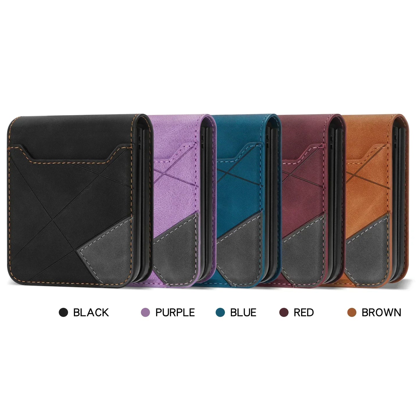 Amtn Club | Leather Wallet Case for Samsung Galaxy Z Flip Series – Premium Phone Cover with Card Slots