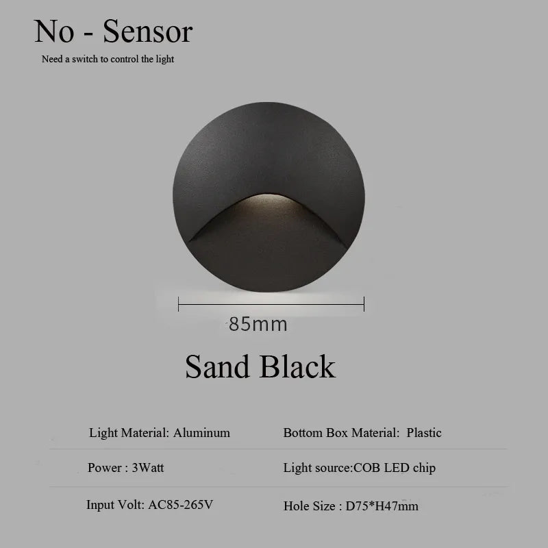 koadclo | Modern Waterproof IP65 LED Recessed Wall Lamp – 3W Embedded Step & Staircase Balcony Light