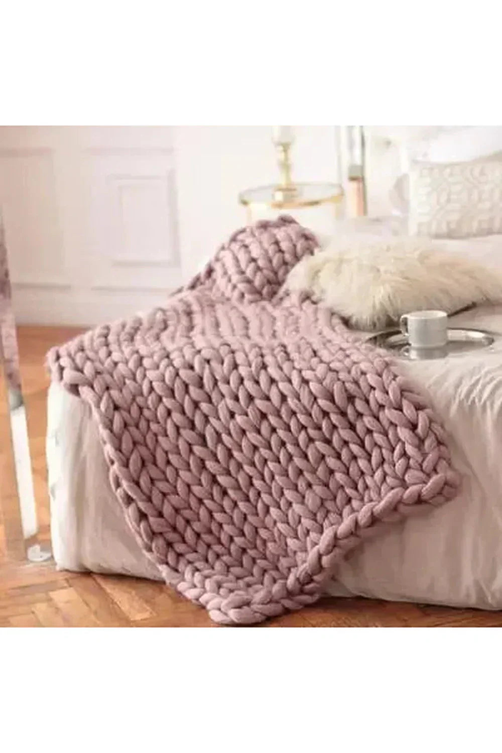 Koadclo | Cozy Knit Chunky Blanket – Thick Handmade Throw for Couch & Bed