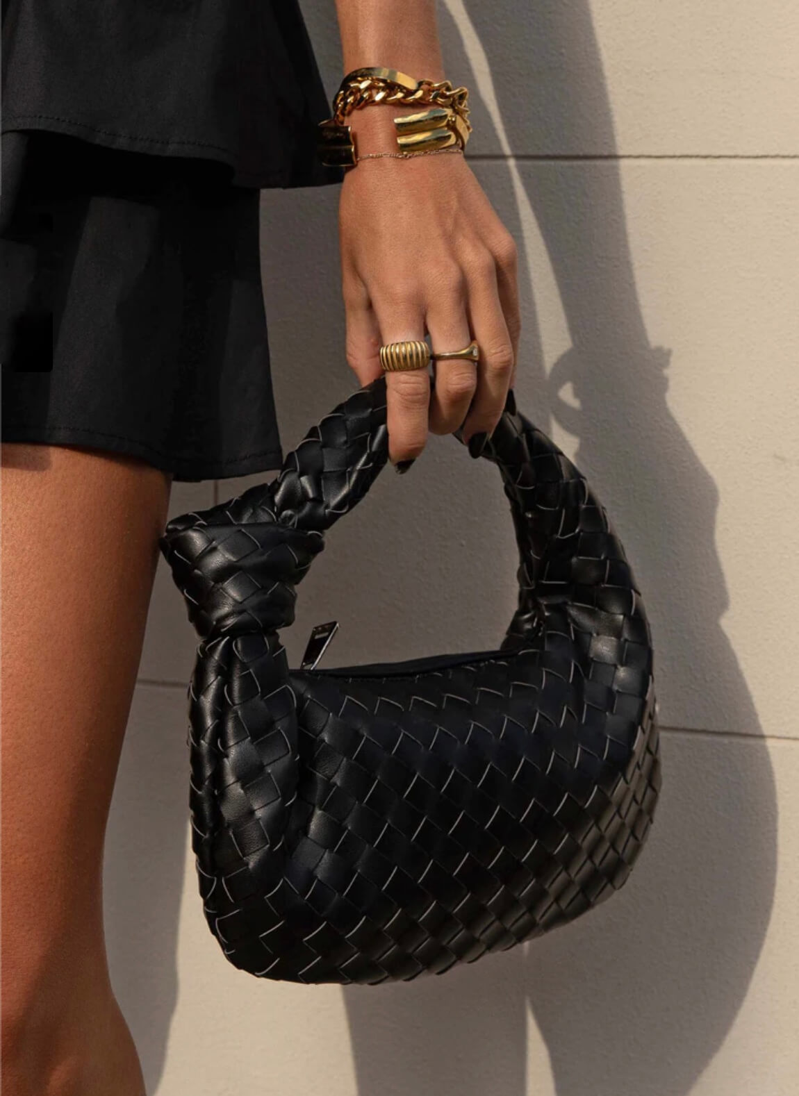 koadclo | Handbag - Vegan Leather Woven Shoulder Bag
