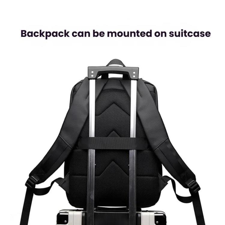 Koadclo | Men's 14-Inch Laptop Backpack - Waterproof Large Capacity Business Commuter Backpack (Black)