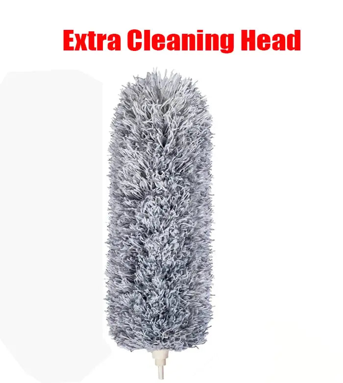 Koadclo | Telescopic Dust Duster with Extra Long Microfiber Head – Includes 3 Free Replacement Cleaning Heads