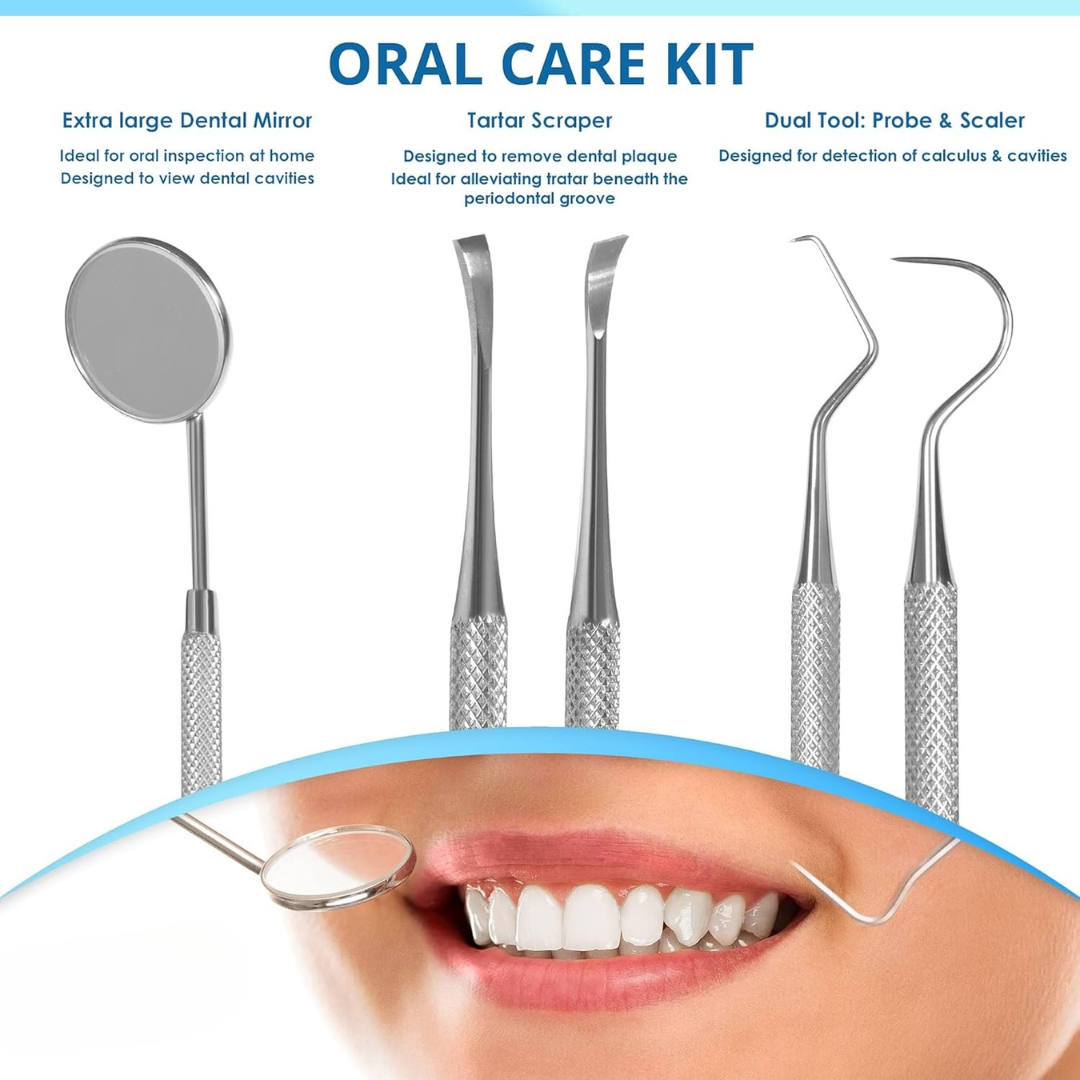 koadclo | Dental Tools - Stainless Steel Tartar Remover Set for Home