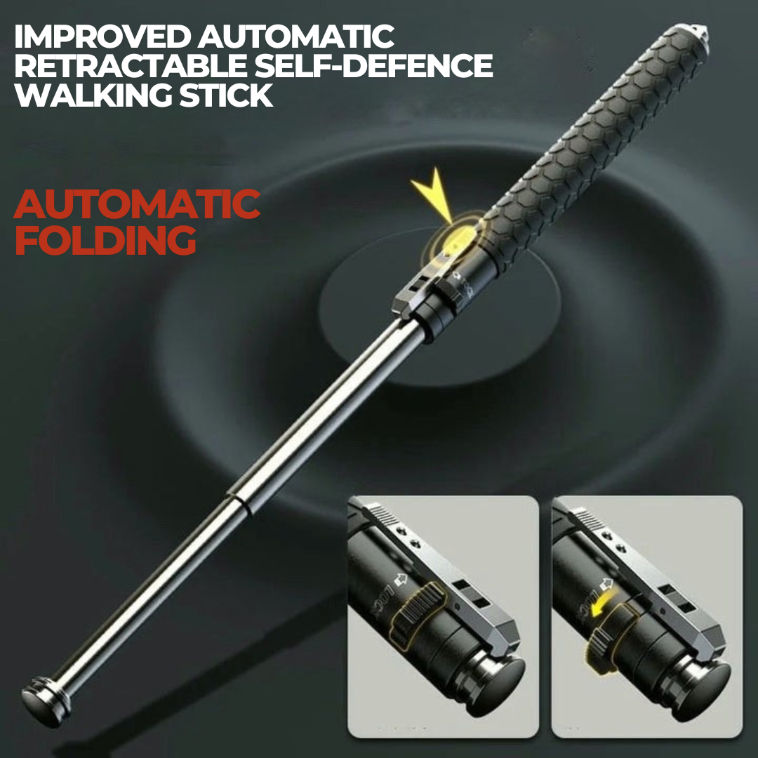 koadclo | Automatic Self Defense Walking Stick for Hiking & Urban Safety – Tactical Hiking Staff