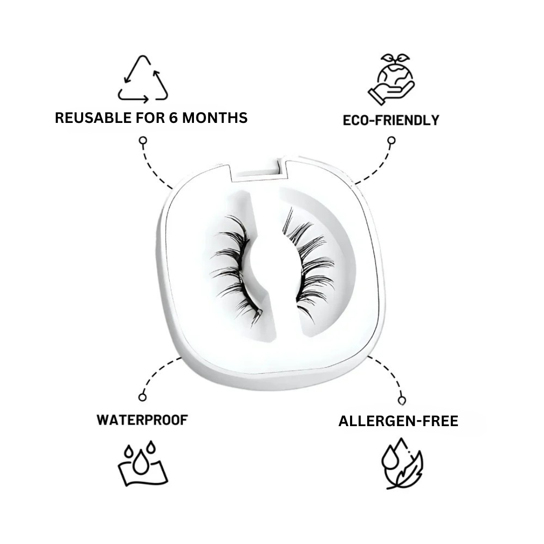 koadclo | Magnetic False Eyelashes Reusable Natural Look