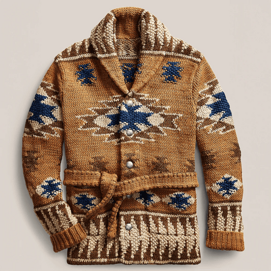 Wyatt | Handcrafted Western Shawl Cardigan