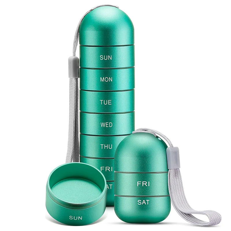 Koadclo | 7-Day Portable Pill Organizer for Travel