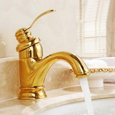 koadclo | Antique Brass Bathroom Faucet – Vintage Sink Mixer Tap with Cross Handles