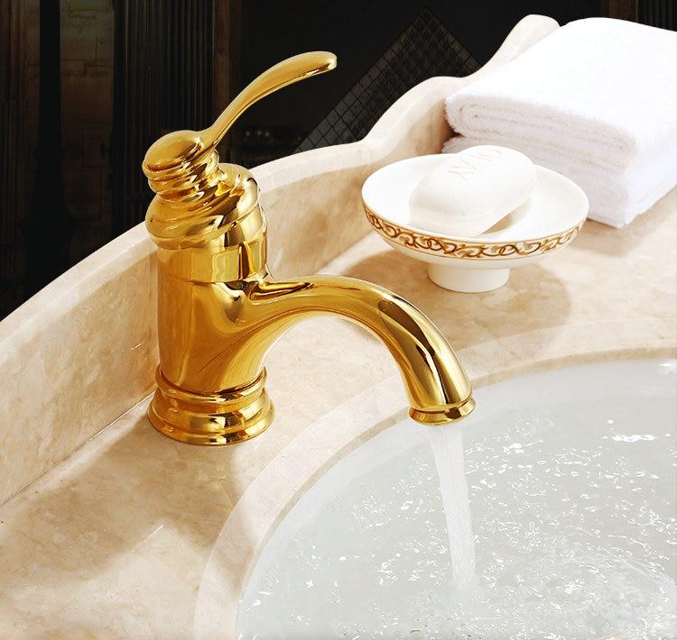 koadclo | Antique Brass Bathroom Faucet – Vintage Sink Mixer Tap with Cross Handles