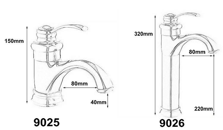koadclo | Antique Brass Bathroom Faucet – Vintage Sink Mixer Tap with Cross Handles