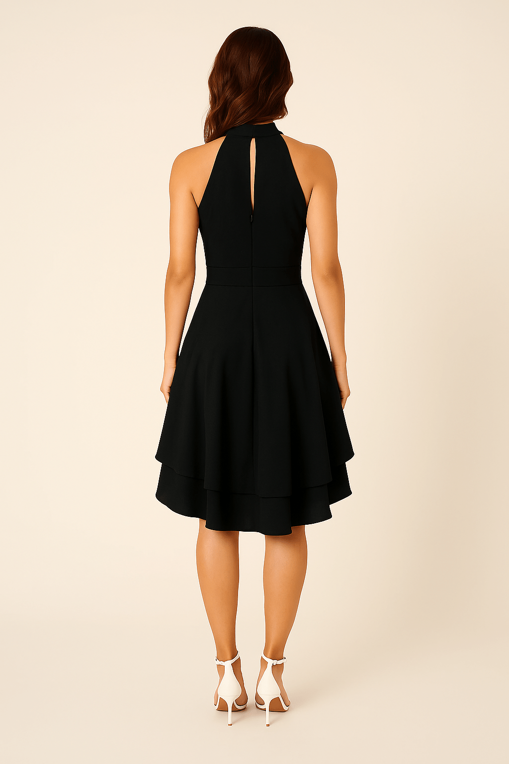Zyelina | Women’s Halter‑Neck Sleeveless Dress