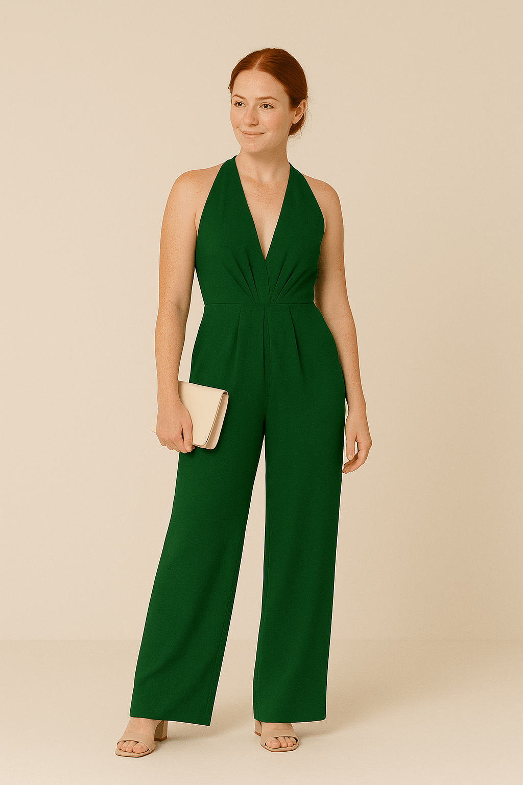 Gravelle | Women’s Sleeveless Jumpsuit – Deep V‑Neck & Wide‑Leg Elegant Fit