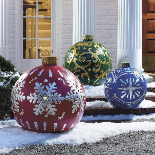 Koadclo | Inflatable Christmas Decoration Ball – Outdoor PVC Lighted Ornament