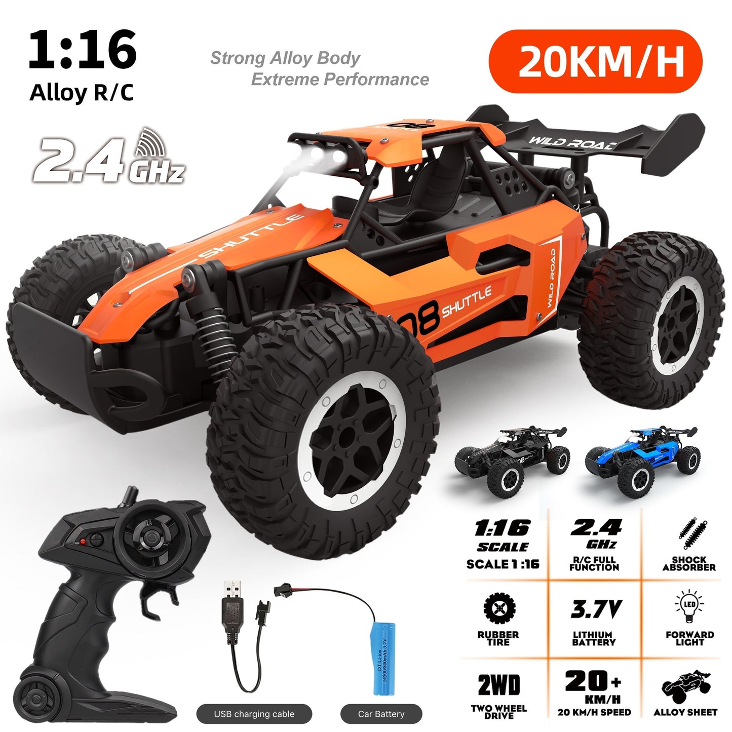 koadclo | Remote Control Off-Road Alloy Racing Car