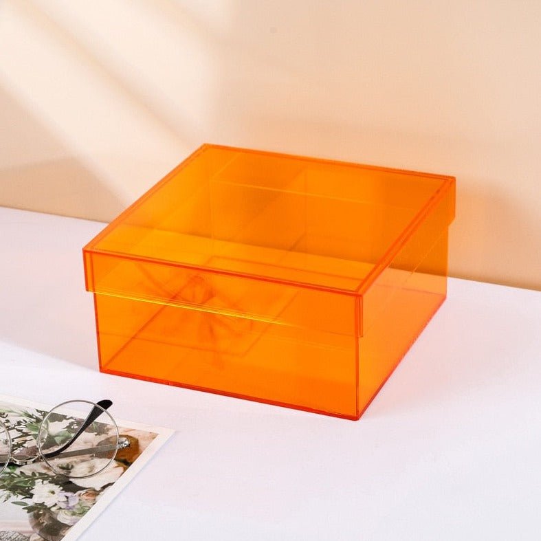 Koadclo | Colorful Acrylic Storage Organizer Box with Lid