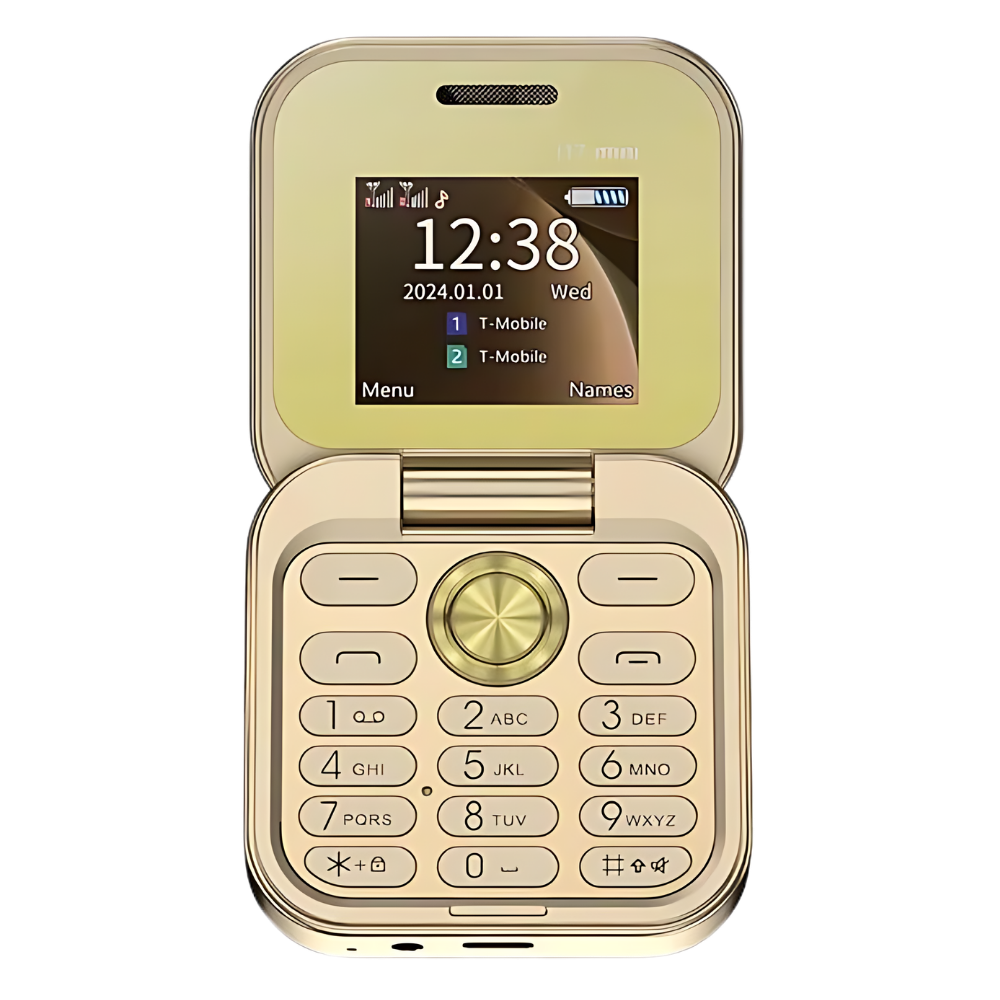 Koadclo | Small Foldable Mobile Phone – Compact Dual SIM Flip Phone for Seniors & Kids