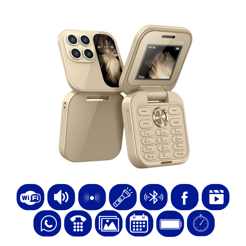 Koadclo | Small Foldable Mobile Phone – Compact Dual SIM Flip Phone for Seniors & Kids