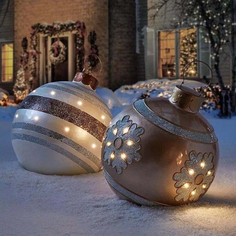 Koadclo | Inflatable Christmas Decoration Ball – Outdoor PVC Lighted Ornament