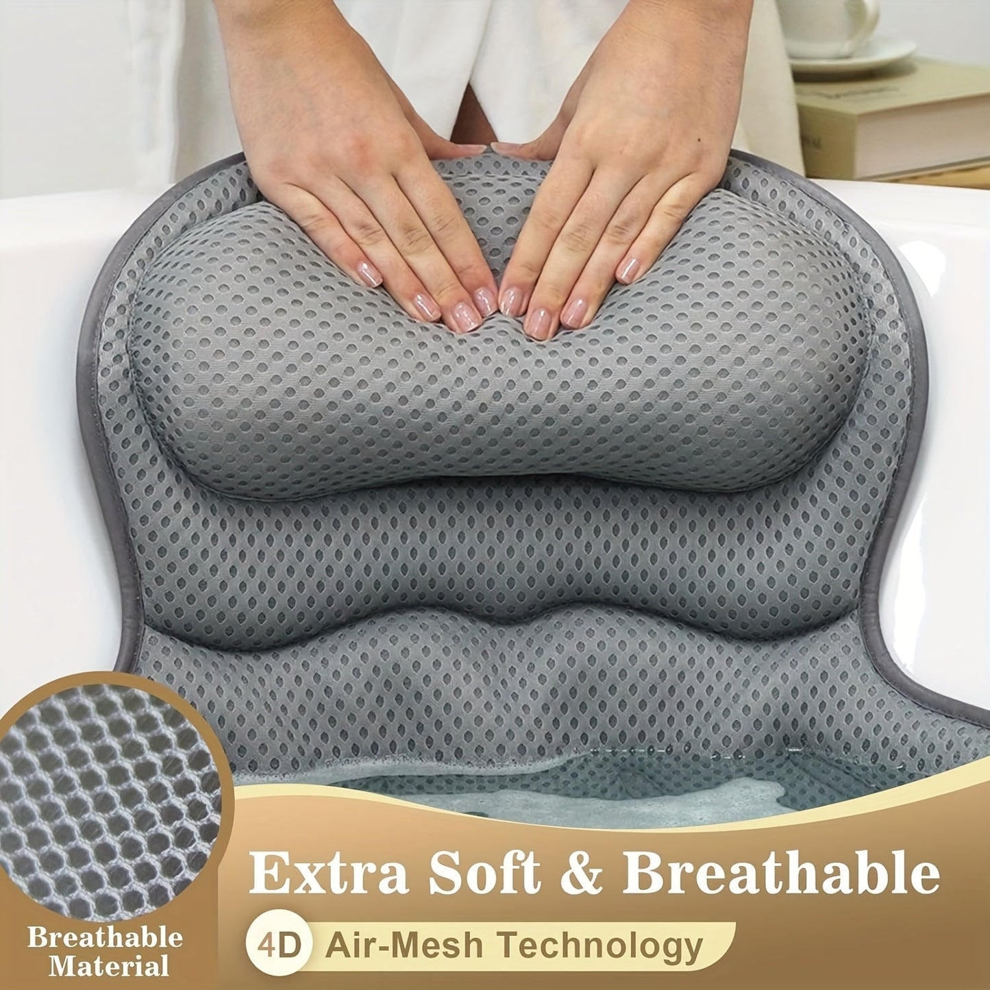 koadclo | Bath Pillow - Ergonomic Mesh Spa Cushion