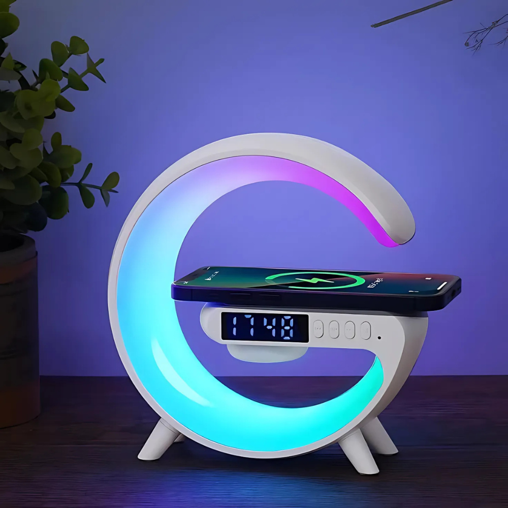 koadclo | Wireless Charging Lamp - LED Clock Speaker