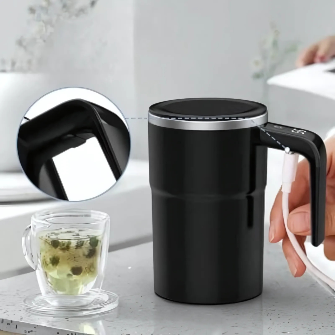 koadclo | Coffee Mug with Stirrer and Temperature Display