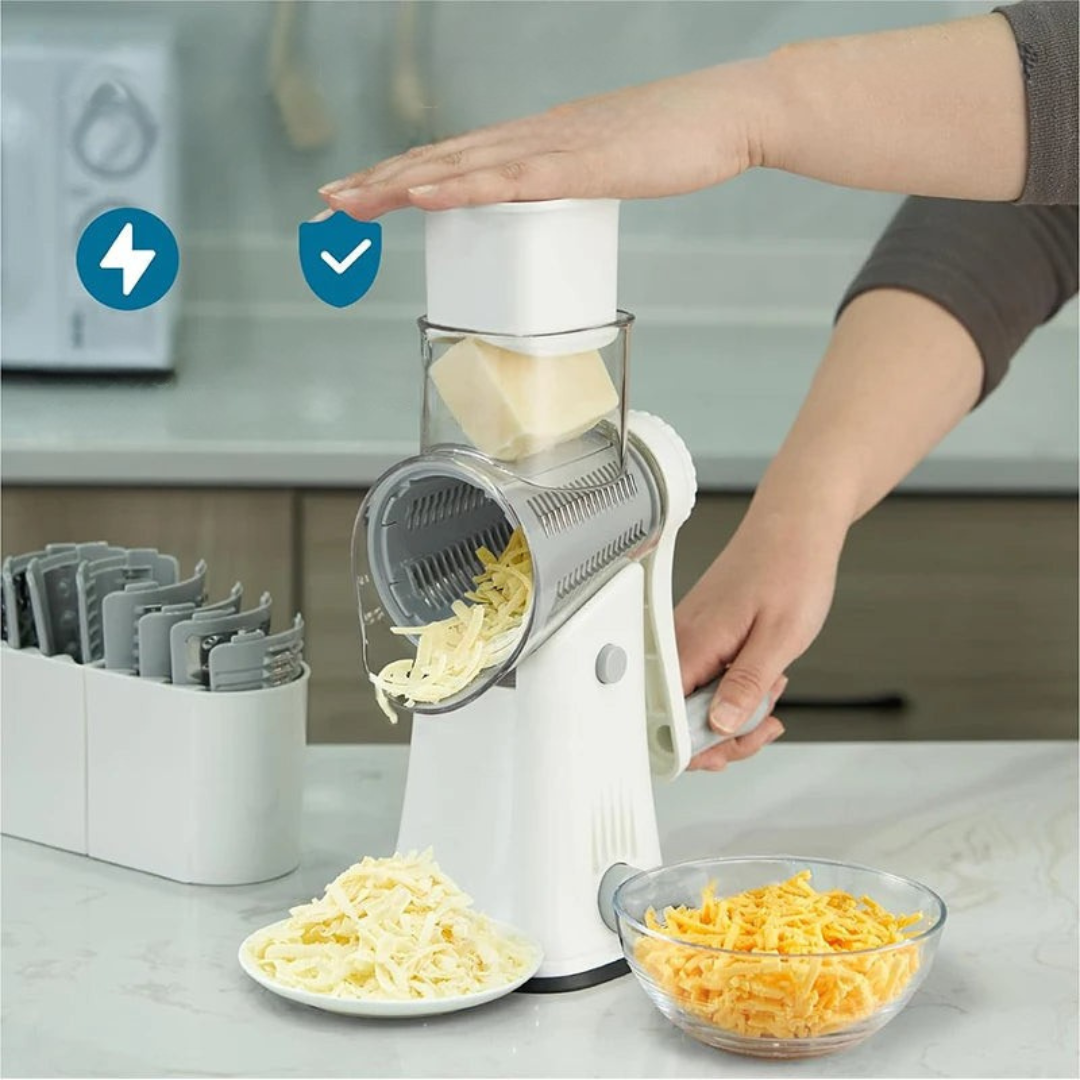 koadclo | Vegetable Slicer with Rotary Cheese Grater Blades