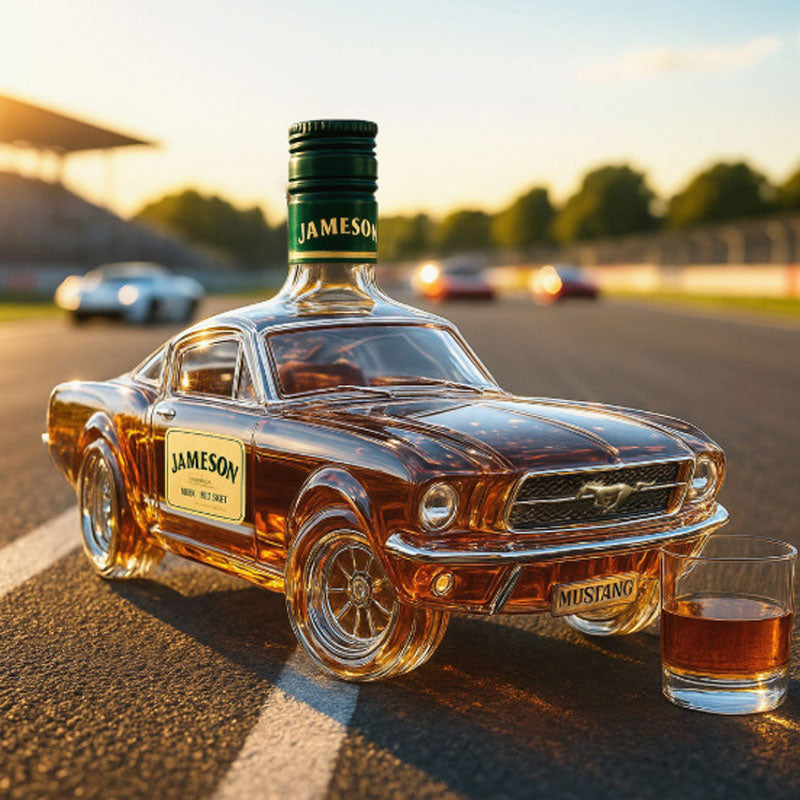 Koadclo | Mustang Car Shaped Whiskey Decanter – Unique Glass Liquor Decanter for Home Bar