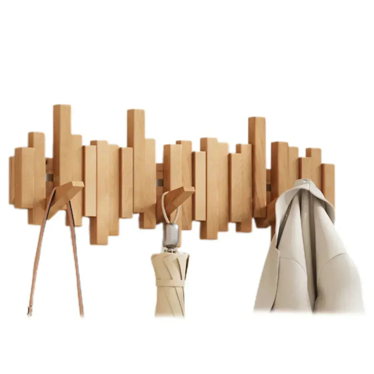 Koadclo | Wooden Piano Wall Coat Rack - Practical & Elegant Entryway Organizer